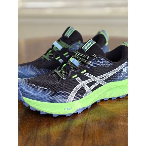 Asics GEL-Trabuco 12 Trail Running Men\'s Shoes Black Green 10.5 Grip 1011B799 main image 14